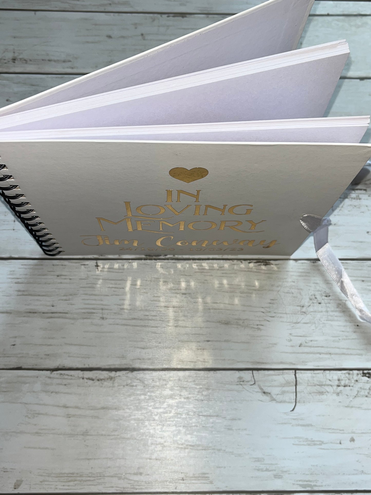 Personalised “In Loving Memory” Guest Book/ Memory Book