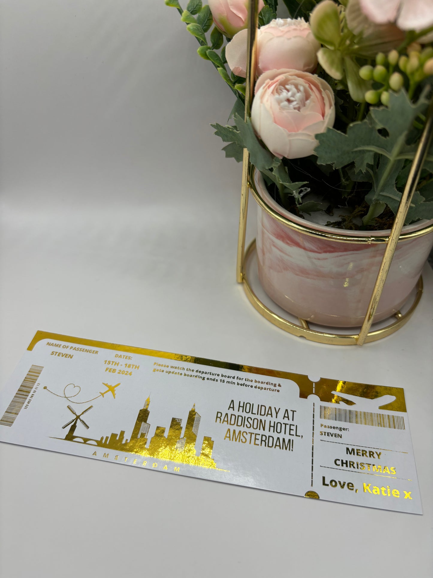 Gift Fake Ticket, Oasis, Taylor Swift, Foiled Voucher, Personalised Ticket, Christmas Voucher, Surprise Holiday, Personalised Gift, Birthday Event, Real Foil