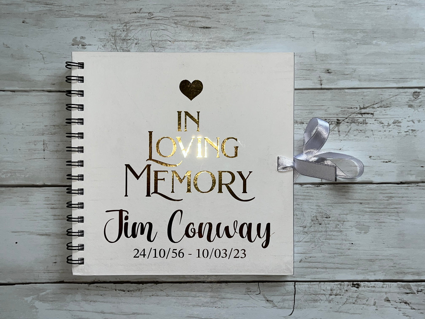 Personalised “In Loving Memory” Guest Book/ Memory Book