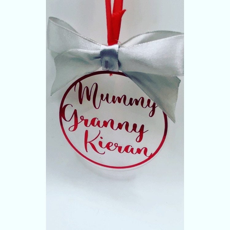 Personalised First Christmas Bauble | Christmas Gift |Decor | All Colours | Family | Mum Dad Child Ornament | Keepsake | Christmas tree
