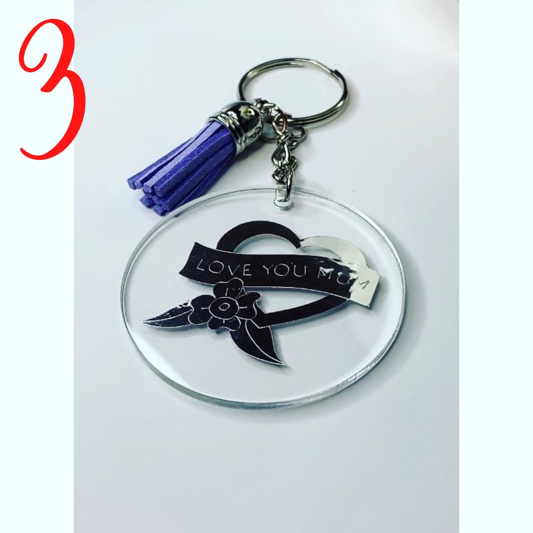 Personalised Mum Keychain, Gift, Present, Mothers Day, Love Keyring, Mothers Day Gift, Custom Keychains, Tassel Keyring