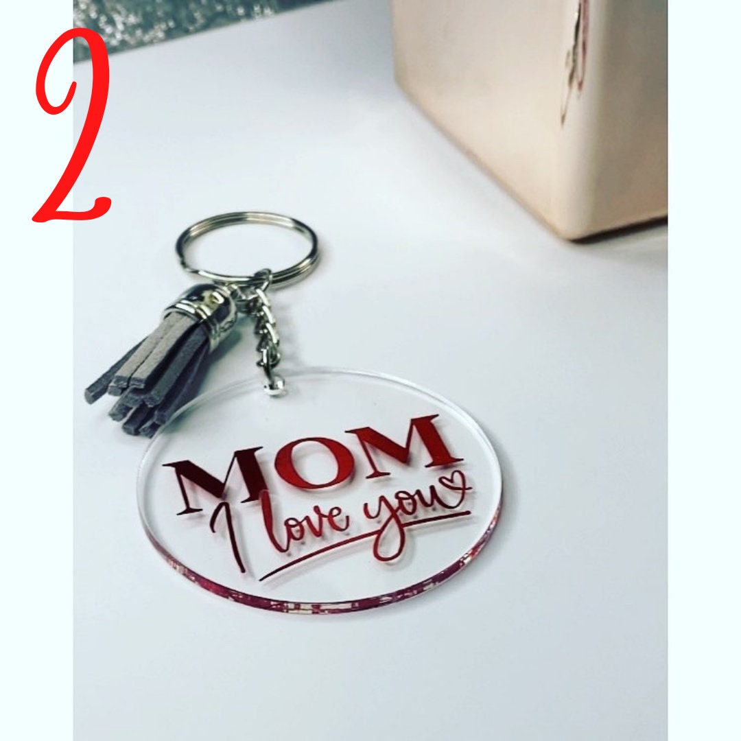 Personalised Mum Keychain, Gift, Present, Mothers Day, Love Keyring, Mothers Day Gift, Custom Keychains, Tassel Keyring