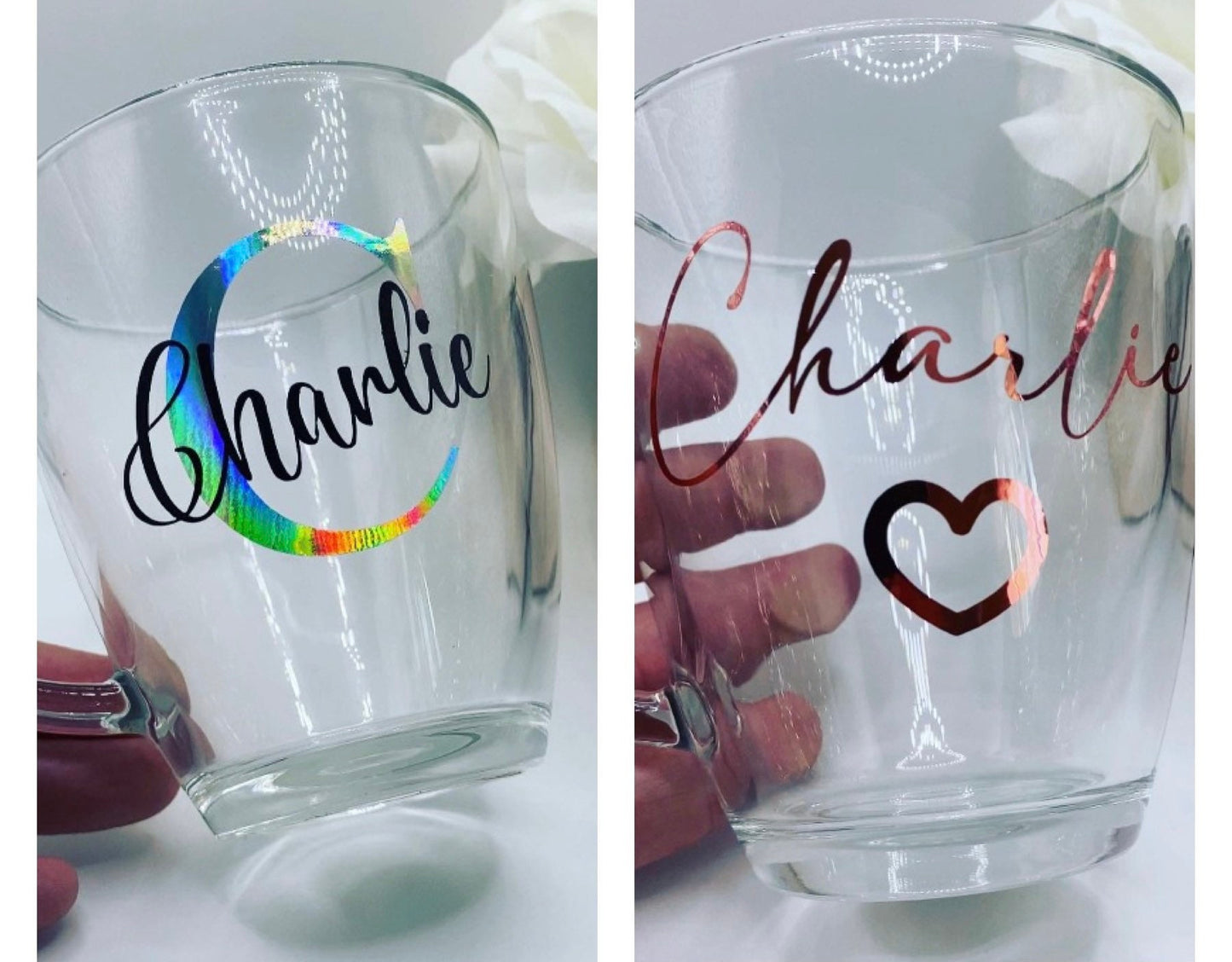 Personalised Glass Mug With Initial & Name | Glass Cup | Glass Coffee Cup | Personalised Initial Glass | Gifts for Her | Custom Mug | Coffee