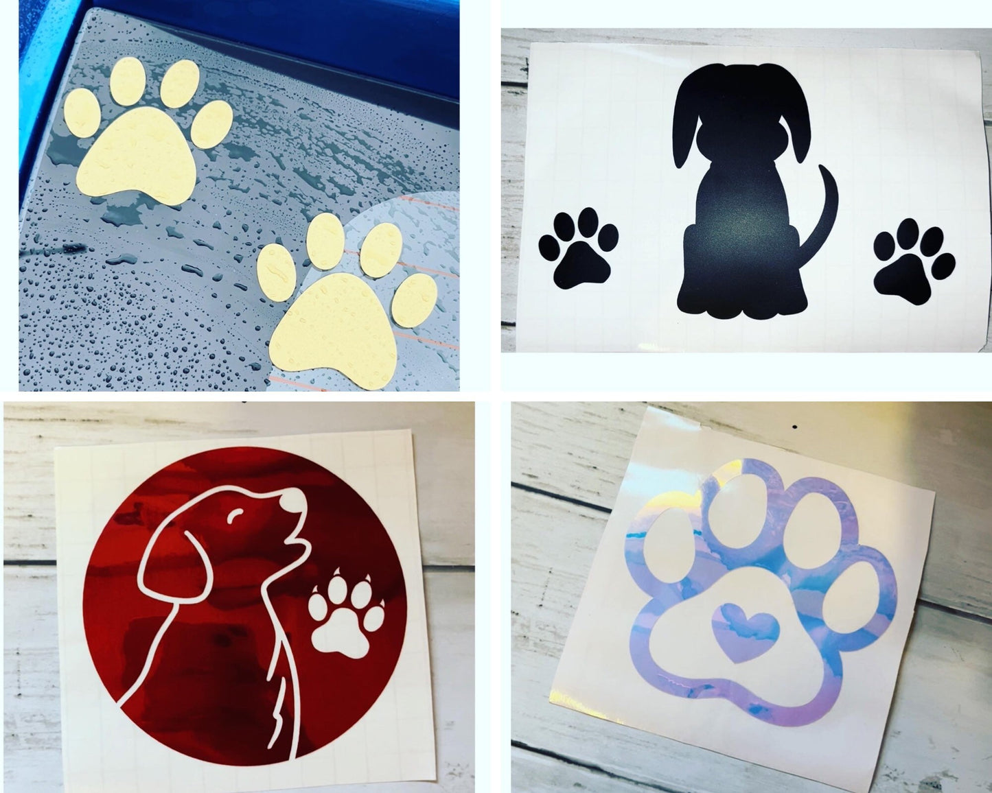 Dog decal, car decal, laptop sticker, dog sticker, puppy sticker decal, vinyl decal paw prints, love dogs stickers, dog vinyl decal sticker