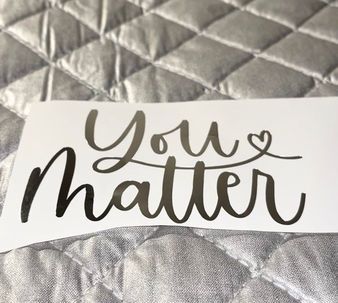 Dear person behind me You matter Vinyl car Decal Stickers Labels self care decals Wedding Wall Glass Car Decals Journal decal diary decal