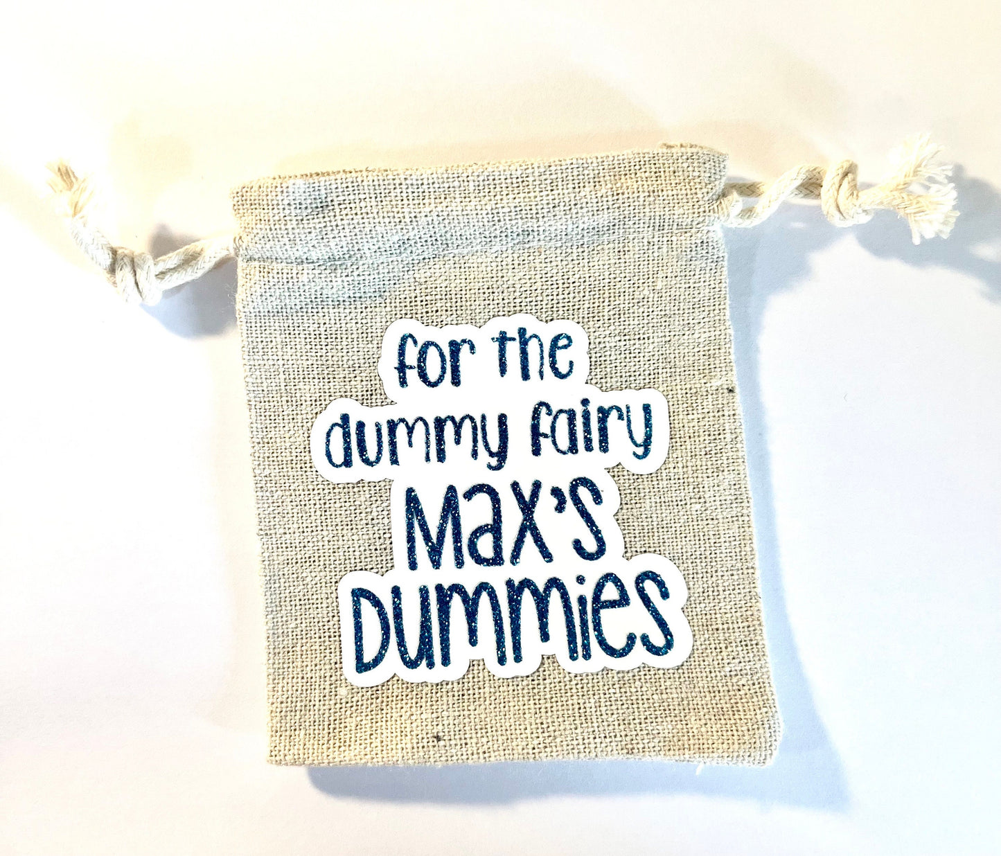 Personalised Tooth fairy pouch, dummy fairy pouch bag, tooth fairy bag, tooth fairy set, first tooth, tooth keepsake, pacifier keepsake