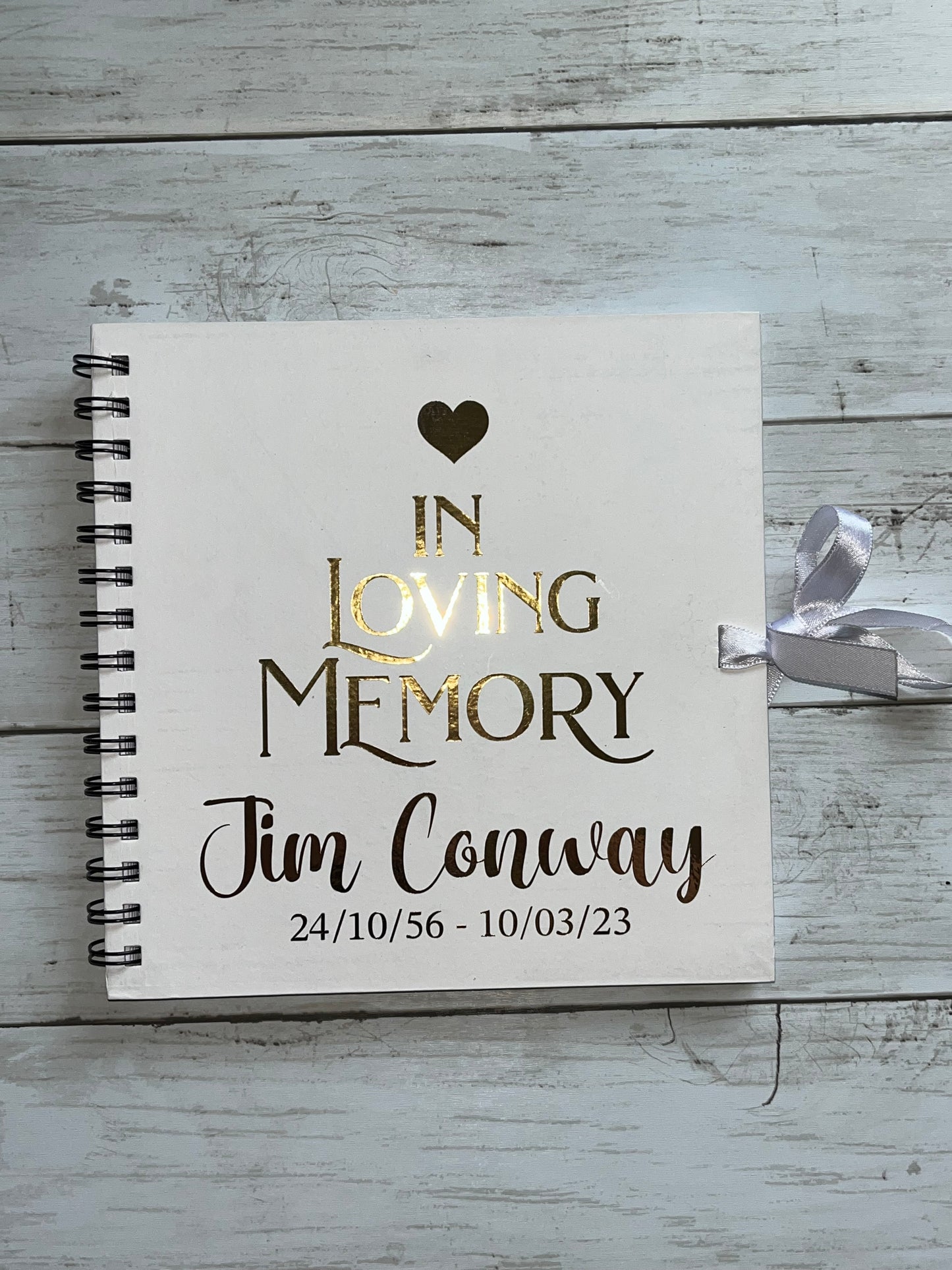 Personalised “In Loving Memory” Guest Book/ Memory Book