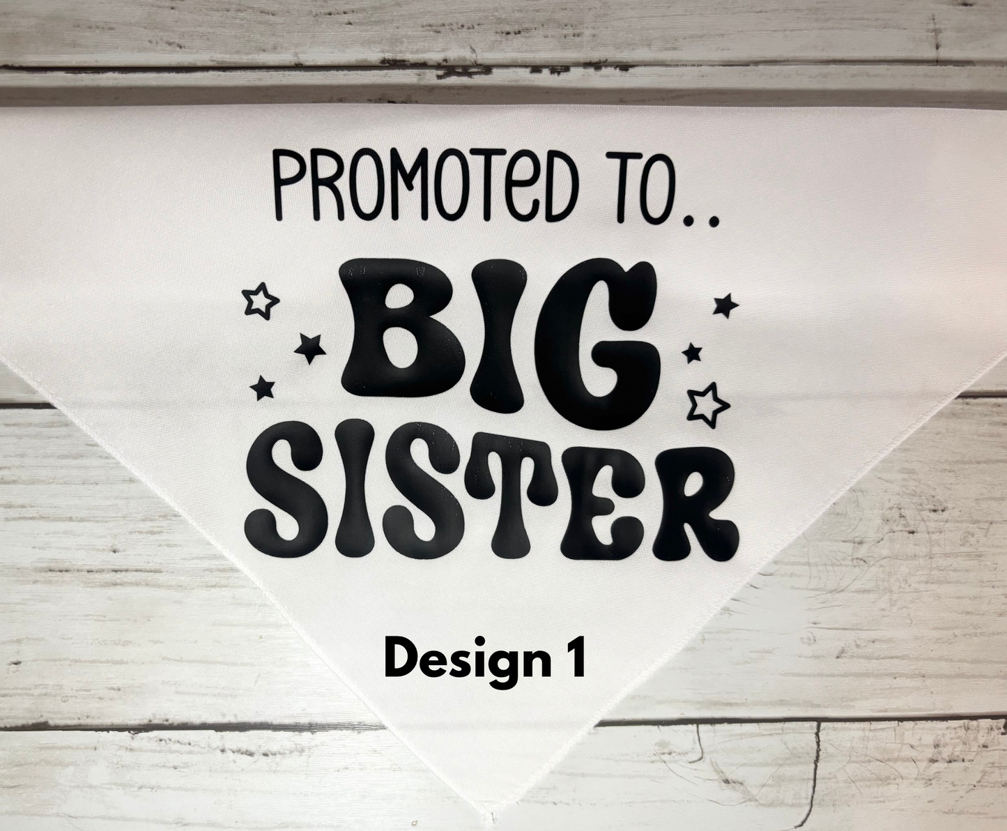 Promoted to Big Brother/ Big Sister Pet Bandana