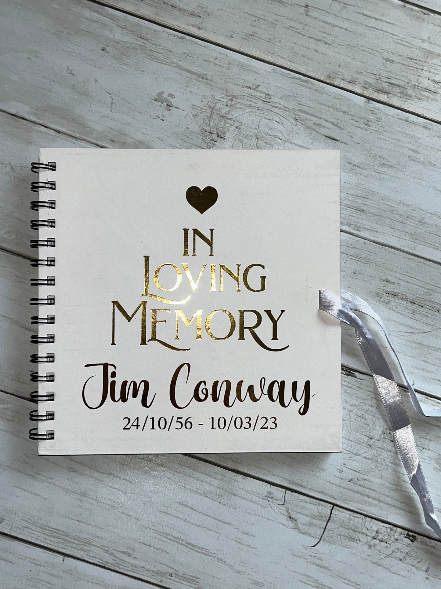 Personalised “In Loving Memory” Guest Book/ Memory Book