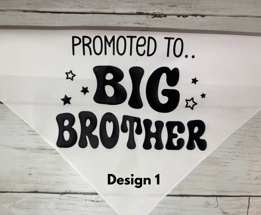 Promoted to Big Brother/ Big Sister Pet Bandana
