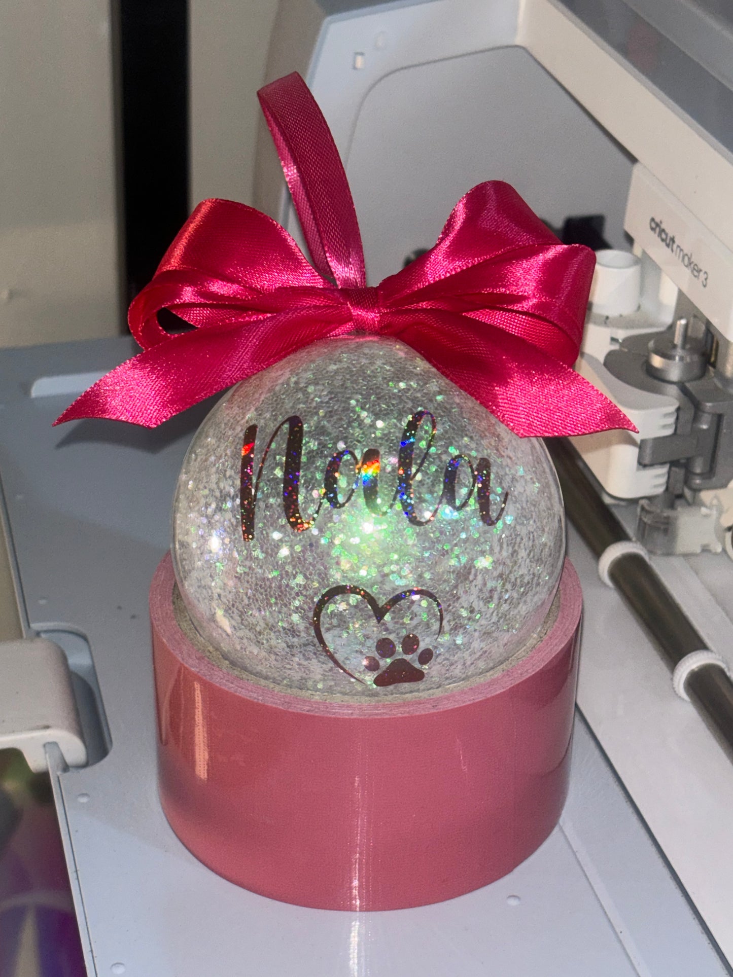 Personalised Glitter Christmas Bauble, Custom, Baby First Christmas, Christmas Decor, Mr and Mrs, Wedding, Gift, Tree Decor, Christmas Gift