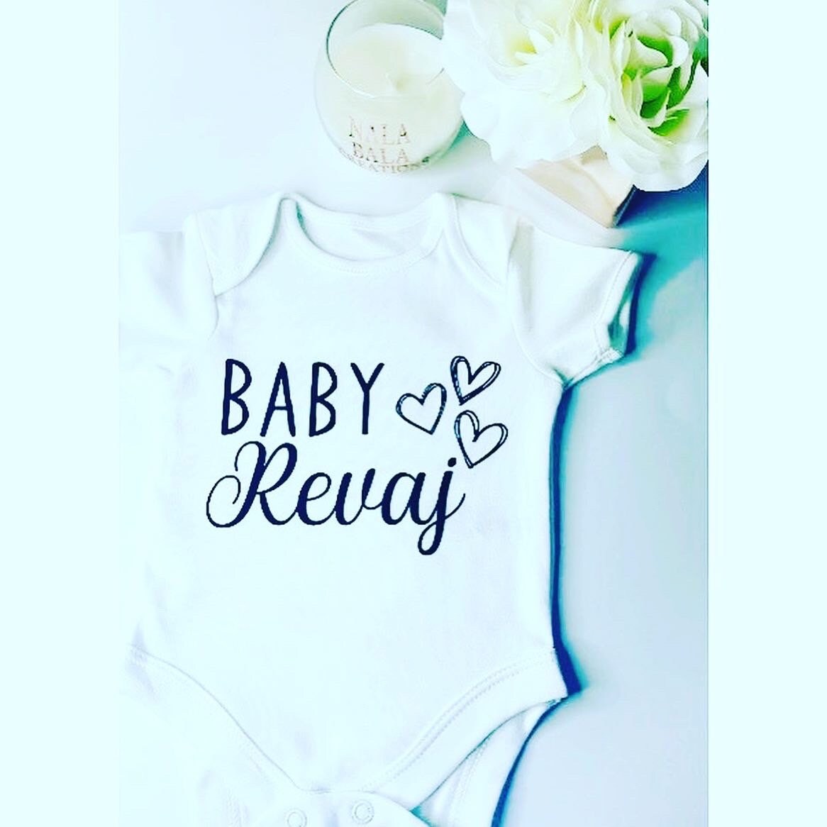 Personalised Baby Vest Grow Suit Announcement Coming Soon Surname Due Date Pregnancy gift reveal, New baby reveal, Baby Shower Gift