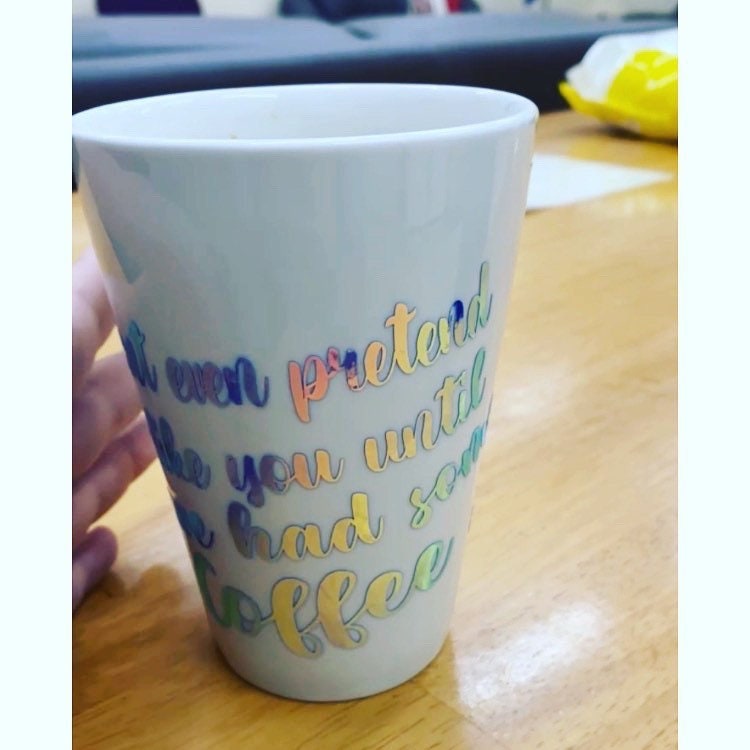 Custom Mugs, Coffee cups, personalised, vinyl, birthday gift, valentines gift, present, completely customised, all colours, any design