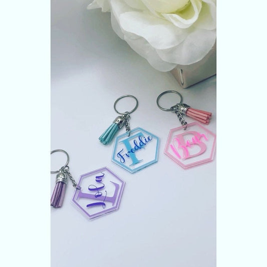 Personalised name monogram keyring,cheap gifts, emergency gifts,personalised initial keyring, secret Santa gift, stocking filler, for her