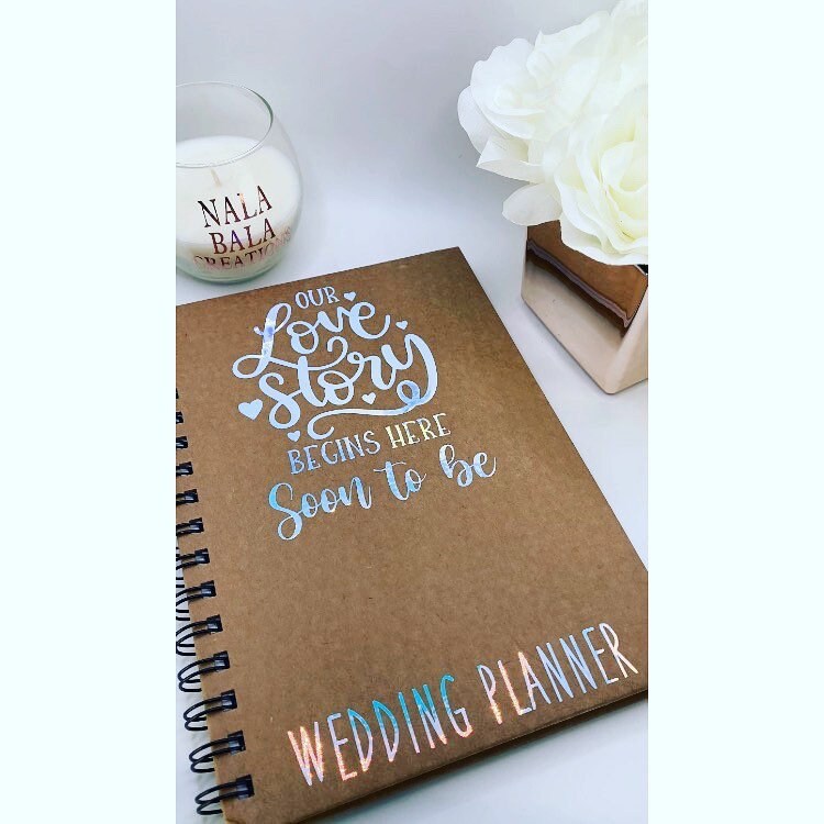 Custom Wedding planner, mr and Mrs, personalised, custom wedding planner, notebook, organiser, planner, wedding, party, Kraft notebook