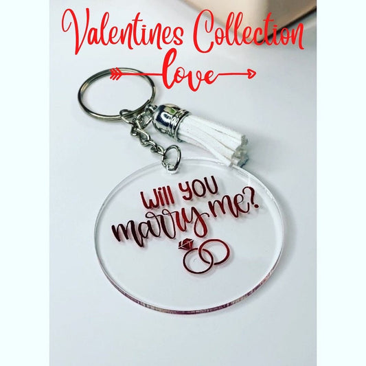 Personalised marry me proposal gift Keychain, Gift, Present, Valentines Day, Love Keyring, Valentines Gift, Custom Keychains, Tassel Keyring