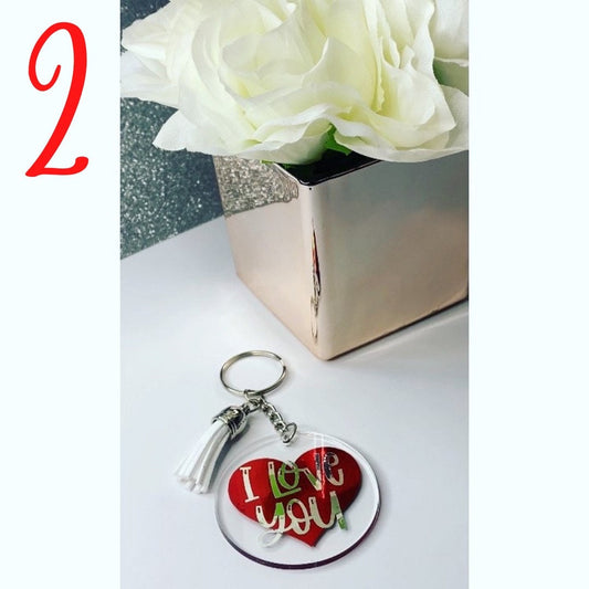 Personalised Keychain, Valentines Gift, Gift, Present, Valentines Day, Love Keyring, Custom Keychains, Tassel, Personalised him her mum dad