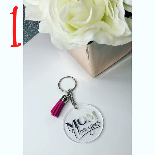 Personalised Mum Keychain, Gift, Present, Mothers Day, Love Keyring, Mothers Day Gift, Custom Keychains, Tassel Keyring