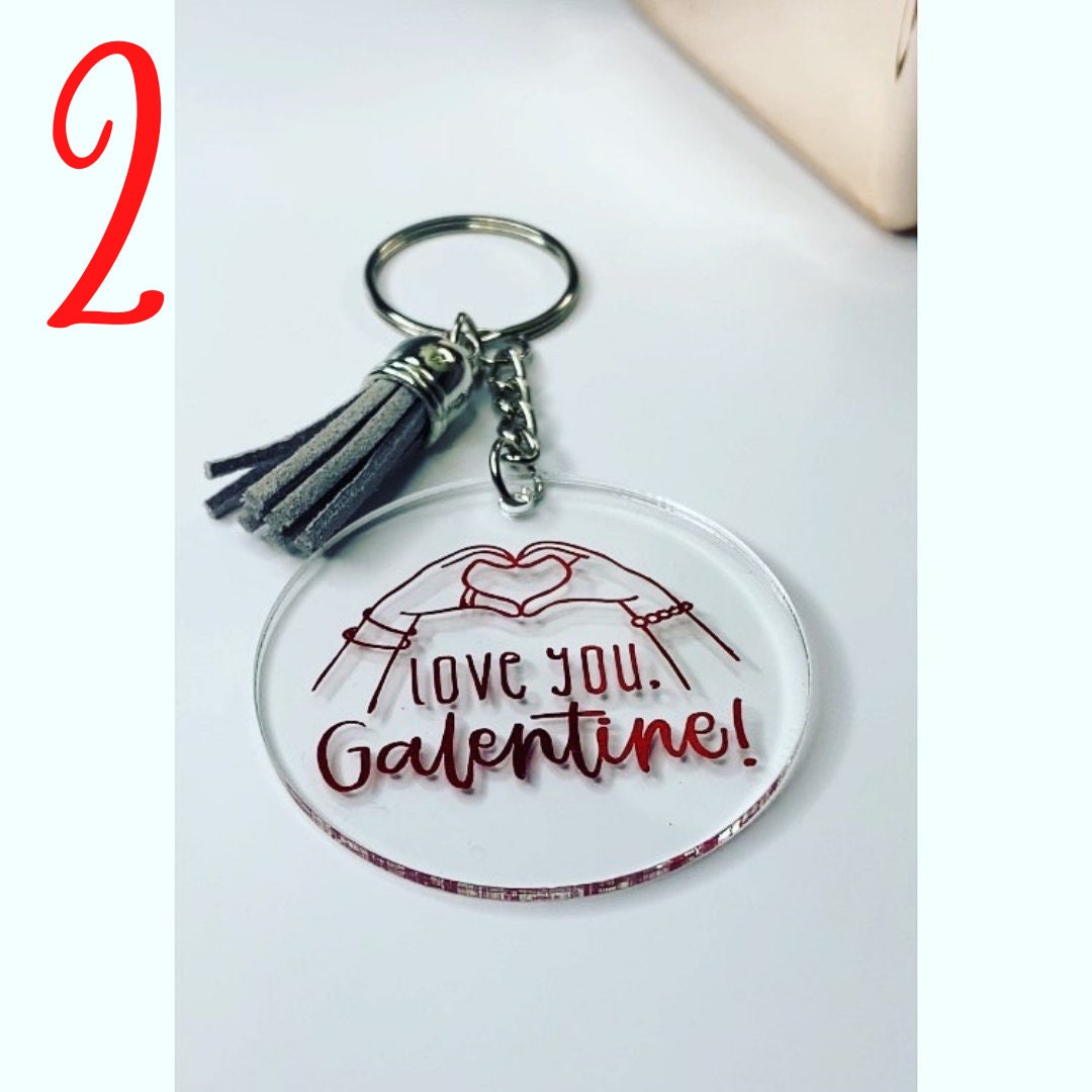 Personalised galentine gift Keychain, Gift, Present, Valentines Day, Love Keyring, Valentines Gift, Custom Keys, Tassel