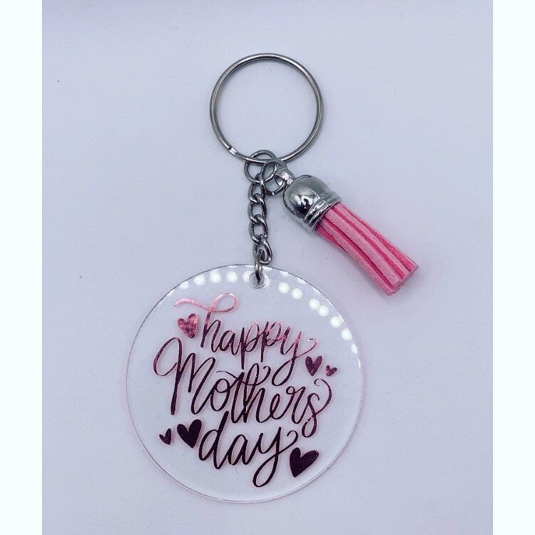 Mother’s Day Mum Keychain, Gift, Present, Mothers Day, Love Keyring, Mothers Day Gift, Custom Keychains, Tassel Keyring