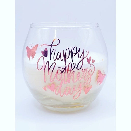 Personalised Mothers Day Candle, Custom Mothers Day Gift, Home Decor, Candle, Personalised Present, Glass Candle, Gift for Mums