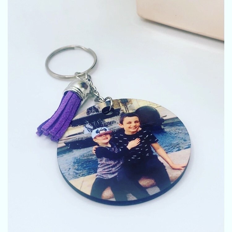 Custom Photo Keychain, Family Keychain, Pet Keychain, Dog Keyring, Personalised Keyring Gift for Women, Keyring Gift for men Picture Keyring