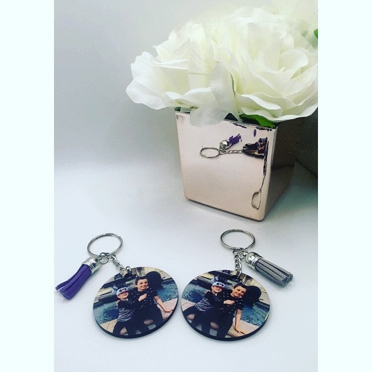 Custom Photo Keychain, Family Keychain, Pet Keychain, Dog Keyring, Personalised Keyring Gift for Women, Keyring Gift for men Picture Keyring