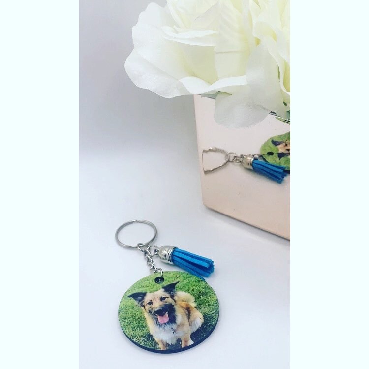 Custom Photo Keychain, Family Keychain, Pet Keychain, Dog Keyring, Personalised Keyring Gift for Women, Keyring Gift for men Picture Keyring