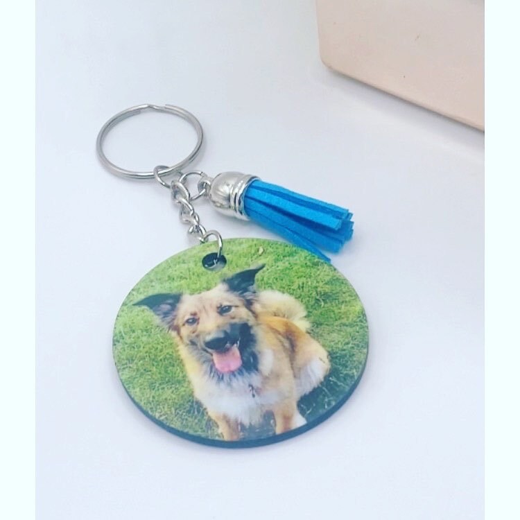 Custom Photo Keychain, Family Keychain, Pet Keychain, Dog Keyring, Personalised Keyring Gift for Women, Keyring Gift for men Picture Keyring