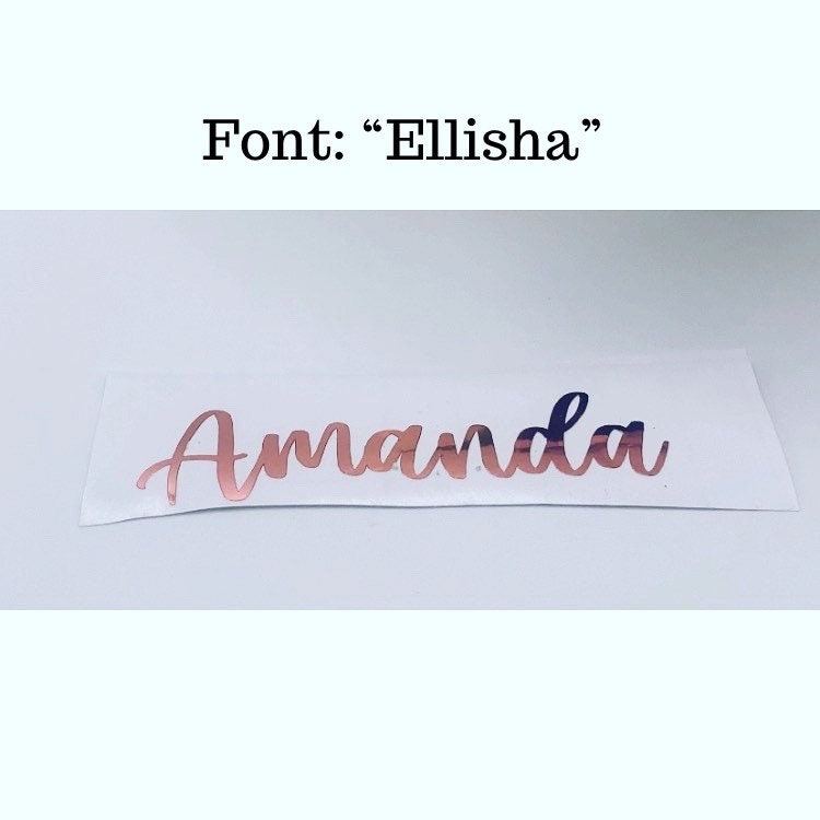 Personalised Vinyl Decal Stickers Name Labels Organising Labels Rose Gold Labels Wedding Wall Stickers Glass Car Decals Journal Labels Word