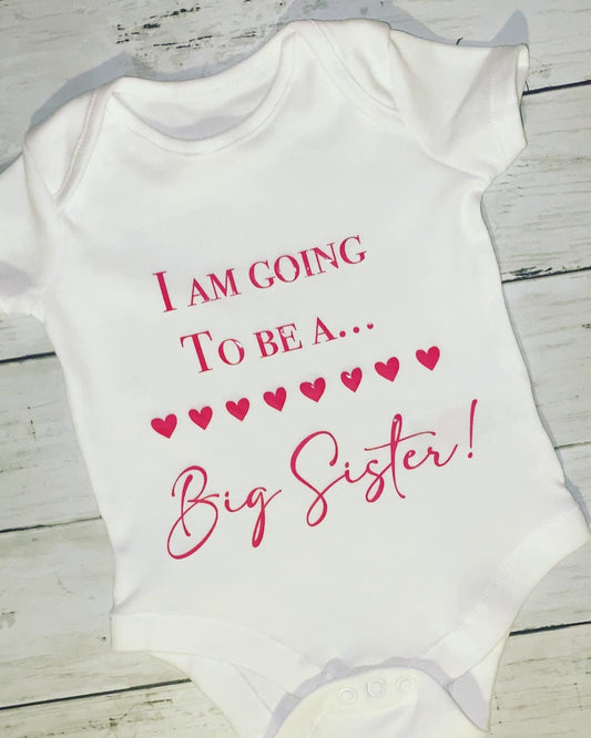 I’m going to be a big sister, big brother T-shirt baby vest, pregnancy announcement, childrens clothing, pregnancy t shirt top, baby grow