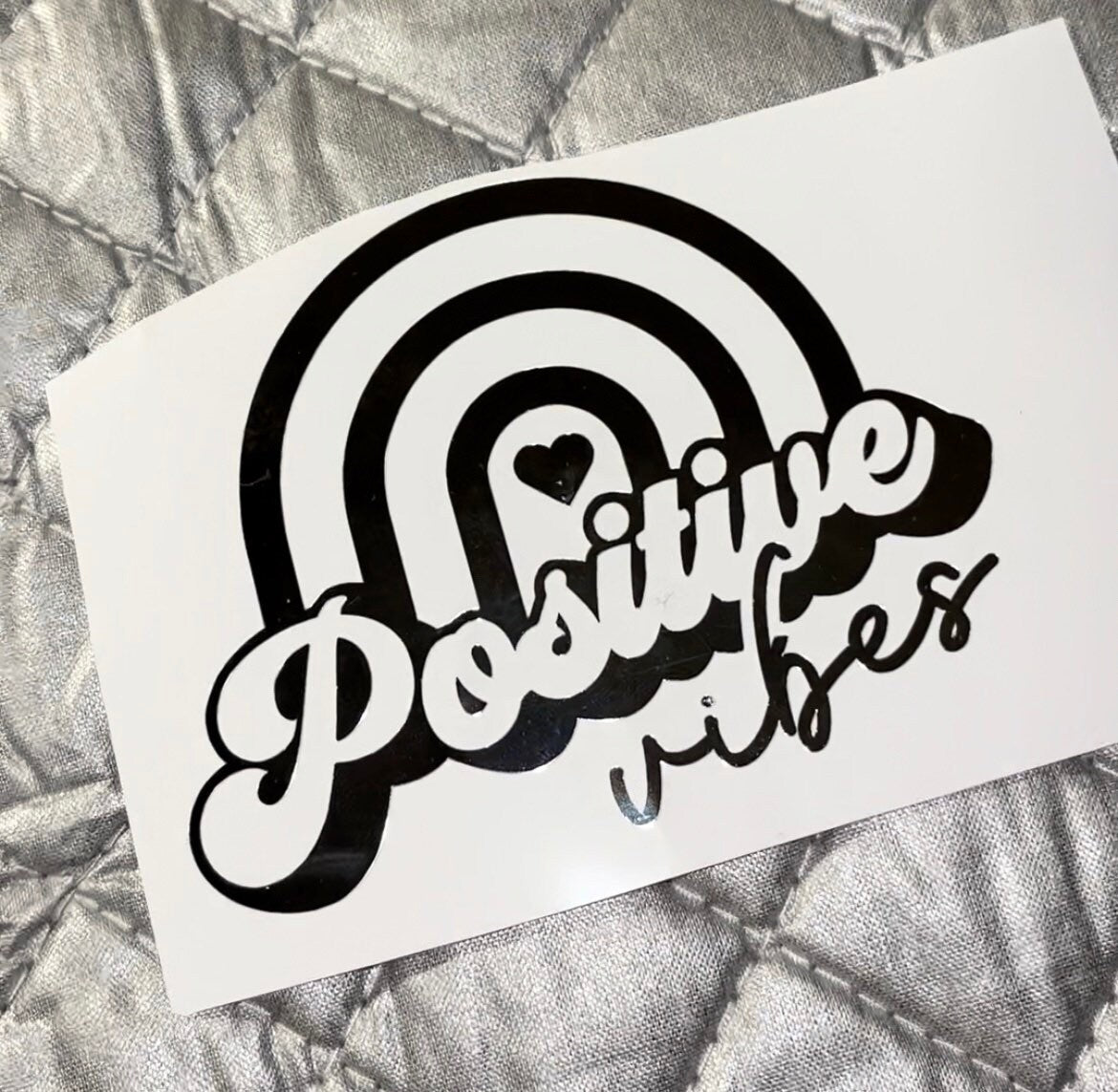 Positive vibes Vinyl Decal Stickers Labels self care decals Wedding Wall Stickers Glass Car Decals Journal good vibes Stickers decal diary