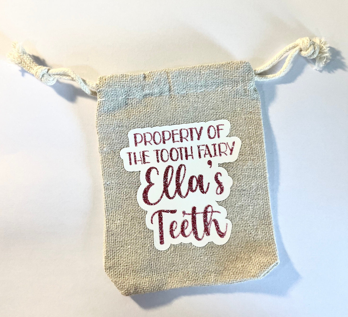 Personalised Tooth fairy pouch, dummy fairy pouch bag, tooth fairy bag, tooth fairy set, first tooth, tooth keepsake, pacifier keepsake